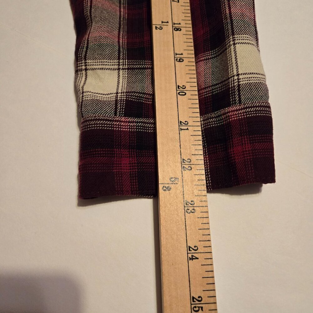 Wild Blue Sadie Robertson Red Plaid Cardigan Completer Shirt Top Sz S - Picture 11 of 16